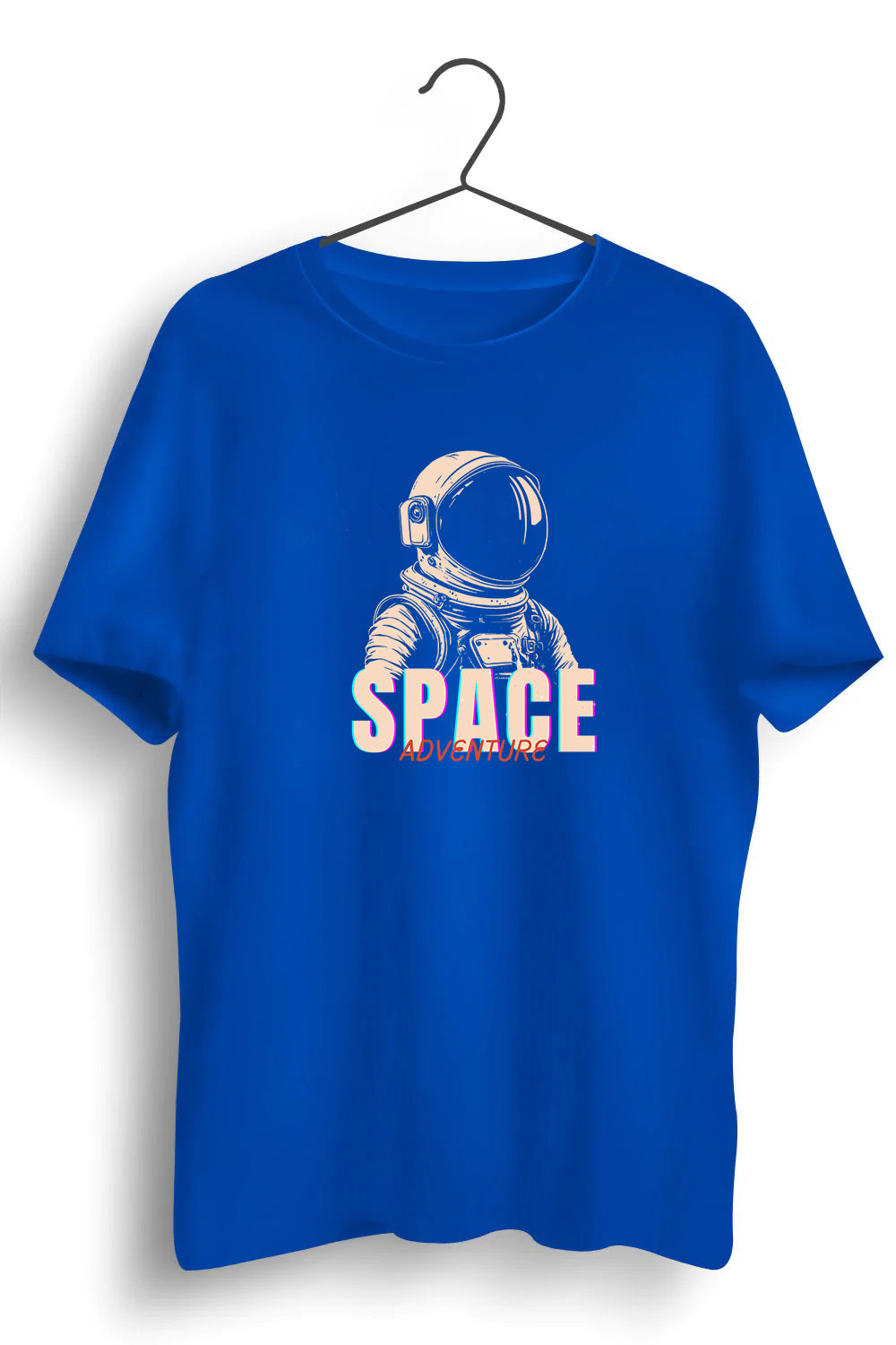 Space Graphic Printed Blue Tshirt