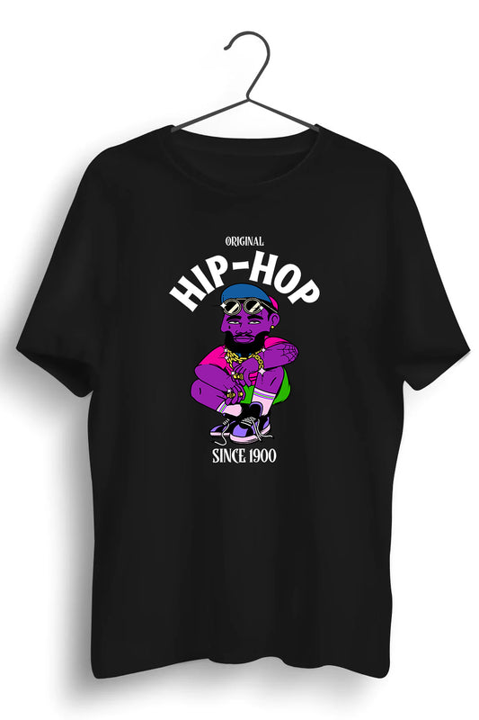 Original Hip Hop Graphic Printed Black Tshirt