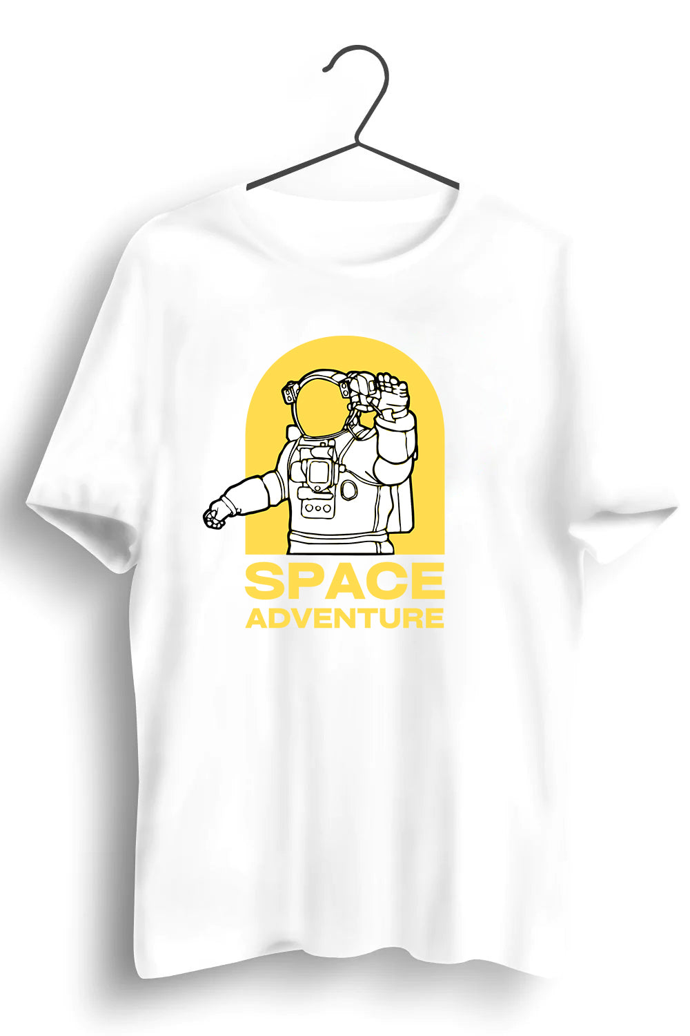 Space Adventure Graphic Printed White Tshirt