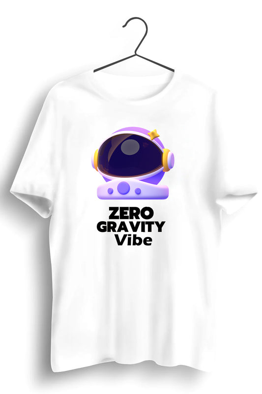 Zero Gravity Vibe Graphic Printed White Tshirt