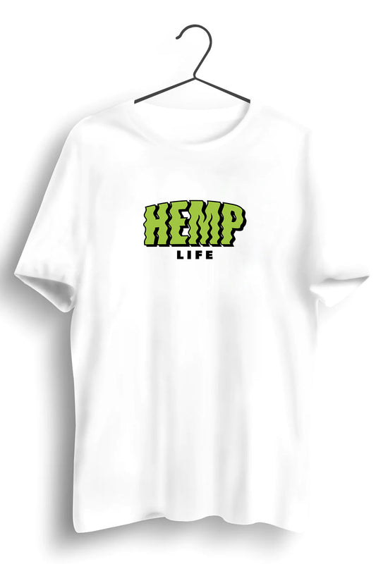 Hemp Life Graphic Printed White Tshirt