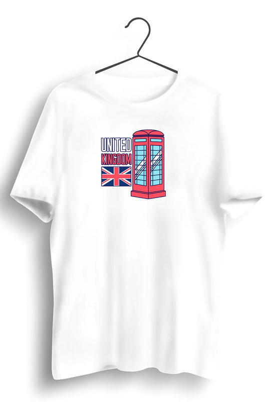United Kingdom Graphic Printed White Tshirt