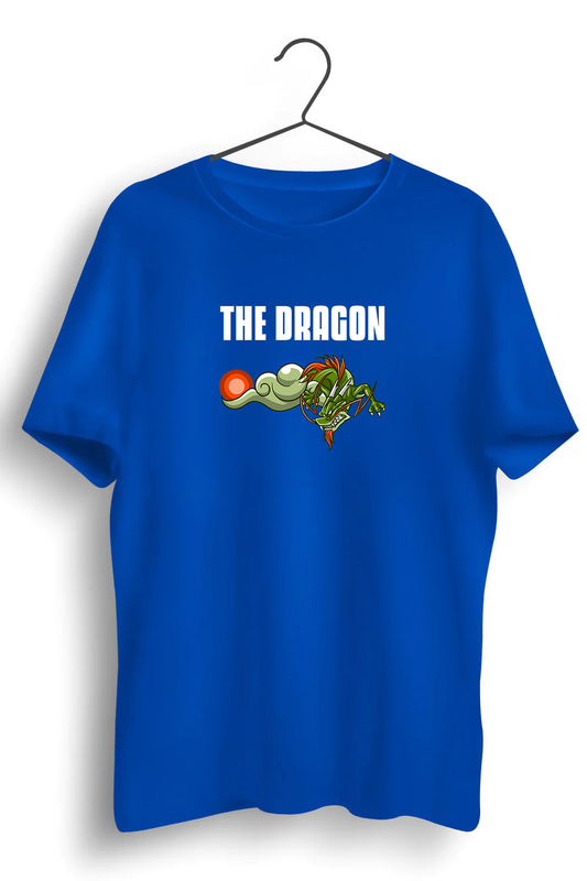 The Dragon Graphic Printed Blue Tshirt
