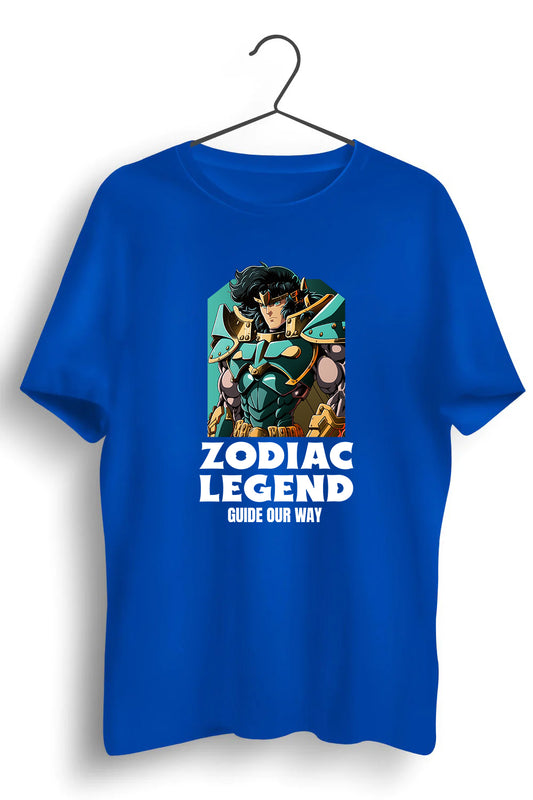 Zodiac Legend Graphic Printed Blue Tshirt