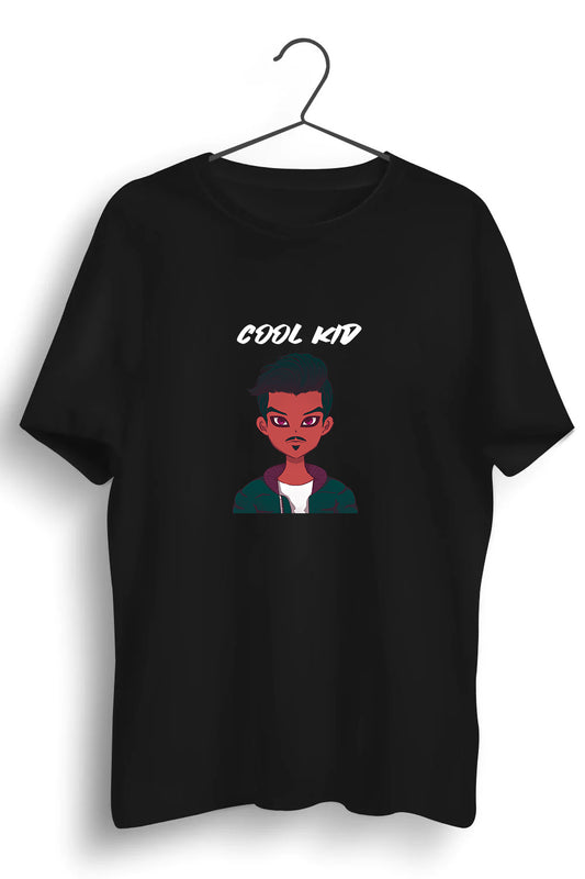 Cool Kid Graphic Printed Black Tshirt