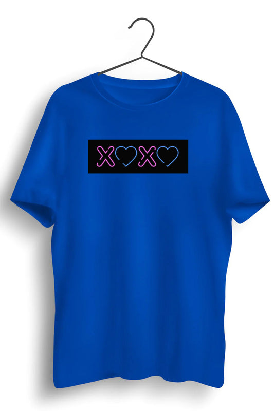 Xo Xo Graphic Printed Blue Tshirt