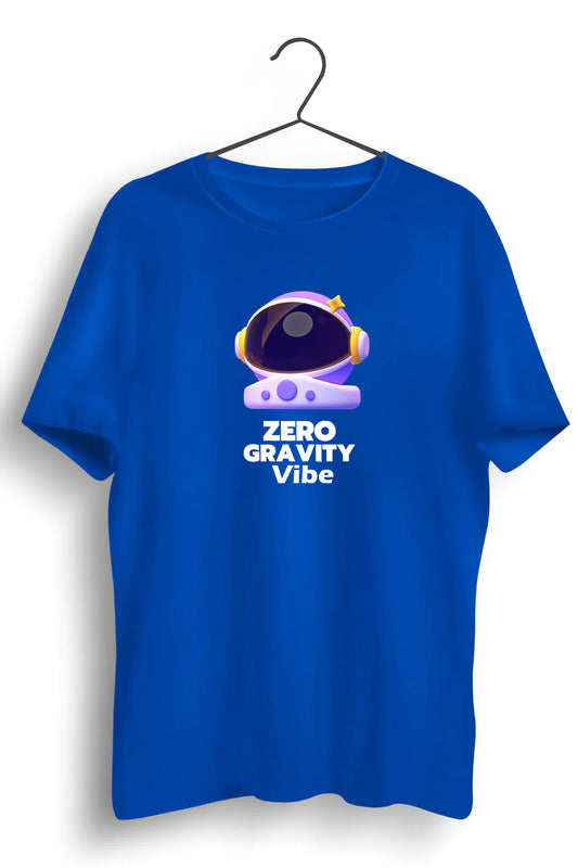 Zero Gravity Vibe Graphic Printed Blue Tshirt