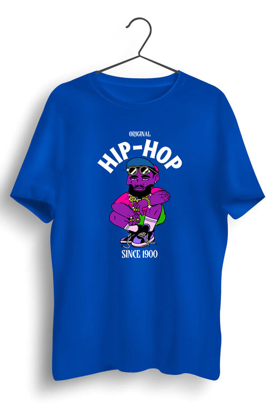 Original Hip Hop Graphic Printed Blue Tshirt