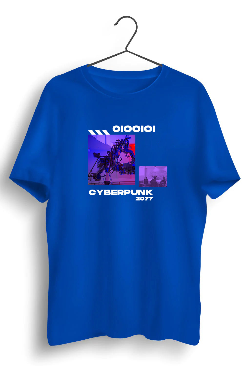 Cyberpunk 2077 Graphic Printed Blue Tshirt