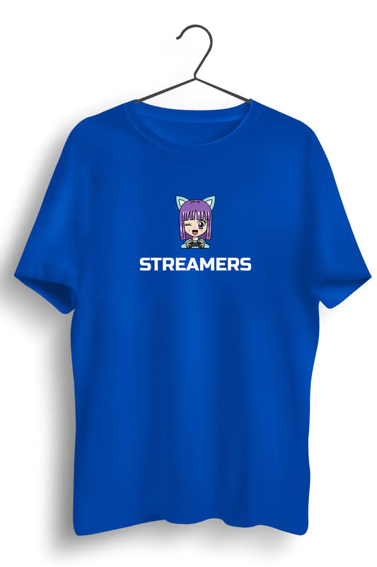 Streamers Graphic Printed Blue Tshirt
